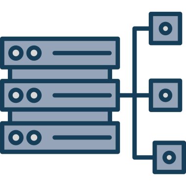 sunucu simgesi. vektör illüstrasyonu