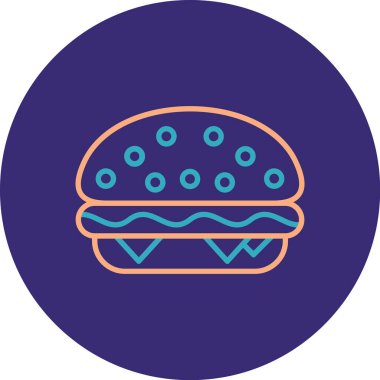 hamburger. Web simgesi basit illüstrasyon