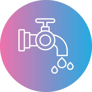 Su musluğu ikonu vektör illüstrasyonu