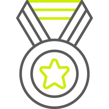 ödül madalyası vektör çizgisi simgesi