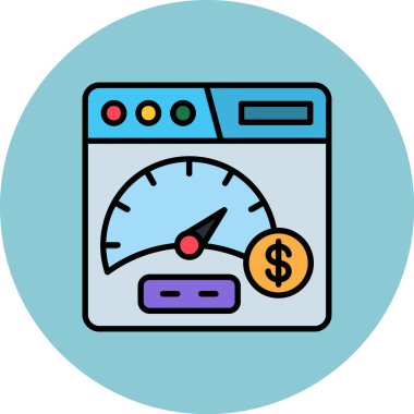 Para için. Web simgesi basit illüstrasyon