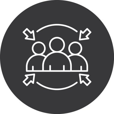 Grup insanlarının simgesi. vektör illüstrasyonu