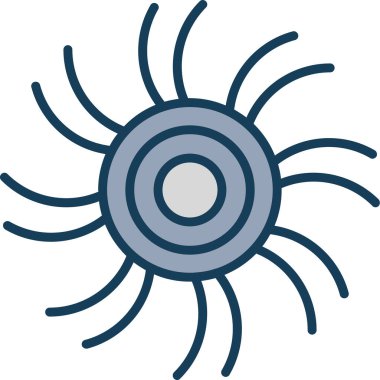 Güneş. Web simgesi basit illüstrasyon