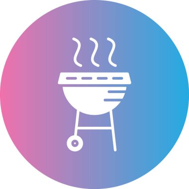Barbekü. Web simgesi basit illüstrasyon