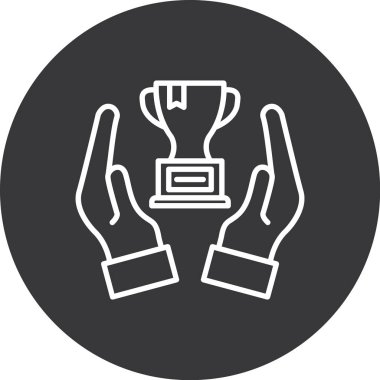 kupa vektör çizgisi simgesi