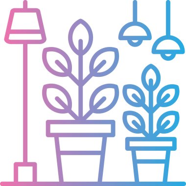 Bitkiler. Web simgesi basit illüstrasyon