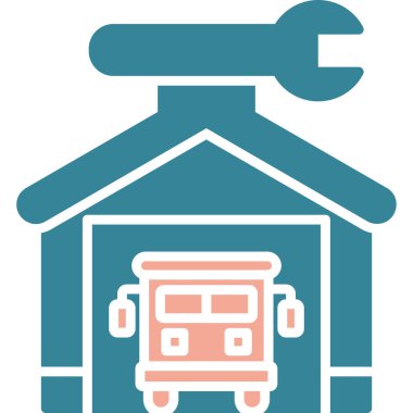 Otobüs. Web simgesi basit illüstrasyon