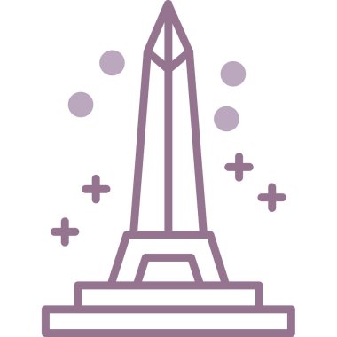 Anıt. Web simgesi basit illüstrasyon