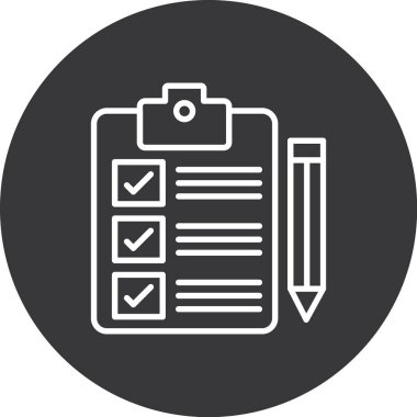 Kontrol listesi. Web simgesi basit illüstrasyon