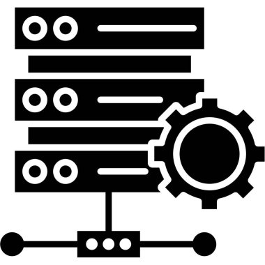 Veritabanı sunucusu vektör çizim