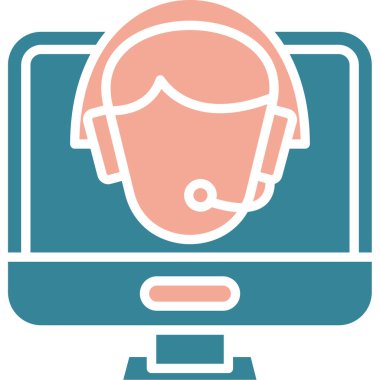 Kadın. Web simgesi basit illüstrasyon