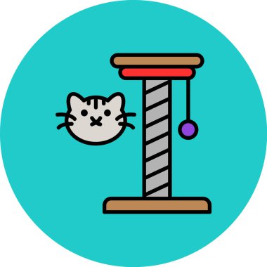 kedi simgesi, vektör illüstrasyonu