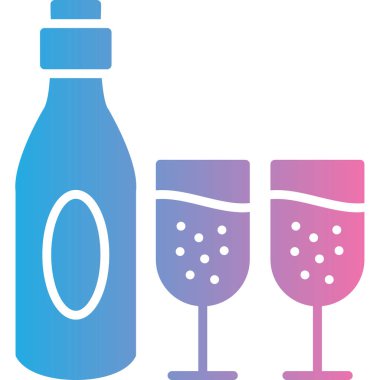 Bir bardak şarabın vektör çizimi