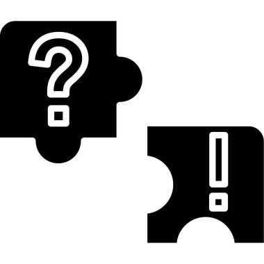 Ünlem simgesi olan soru işareti. Web için basit soru ünlem işareti işareti vektörü çizimi