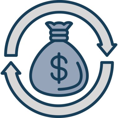 Para için. Web simgesi basit illüstrasyon