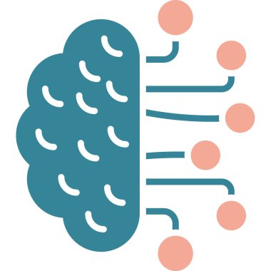 Beyin. Web simgesi basit tasarım