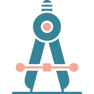 Bir robotun modern simgesinin vektör çizimi