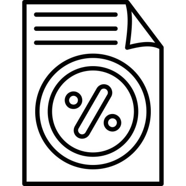 İndirim yüzde taslak biçiminde simge sunar