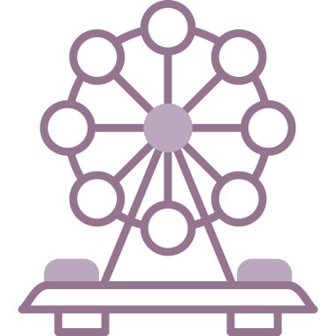 Dönme dolap simgesinin vektör çizimi