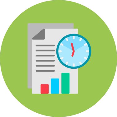 veri analitik rapor simgesi, vektör illüstrasyonu