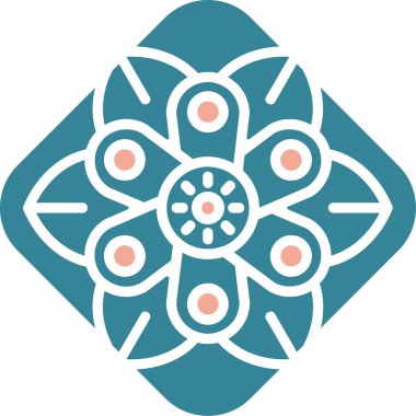 Çiçek süsleme vektör simgesi