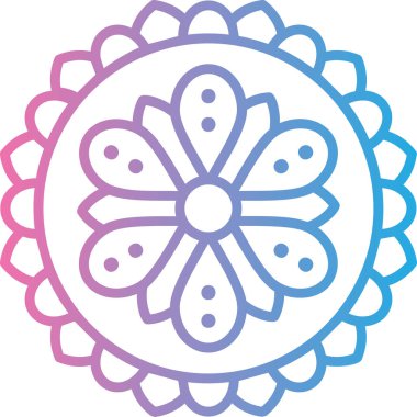 beautiful flower vector line icon