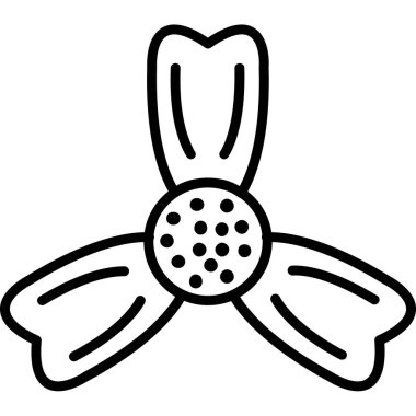 Çiçekli ve yapraklı çiçek, çizgi biçimi