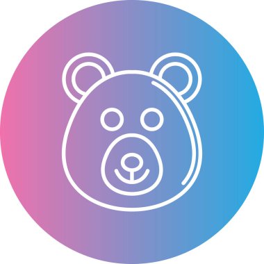 Ayı simgesinin vektör illüstrasyonu