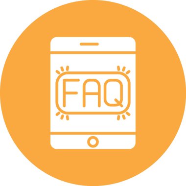 Faq vektör simgesi modern biçim illüstrasyonu