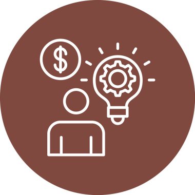 İş ve finans simgesinin vektör illüstrasyonu