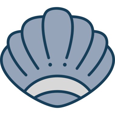 deniz kabuğu simge vektör çizim