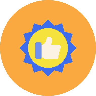 Yuvarlak bir simgenin vektör illüstrasyonu