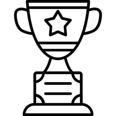 Ödül kupası ikonu. Beyaz arkaplanda izole edilmiş web tasarımı için ödül kupa ikonu