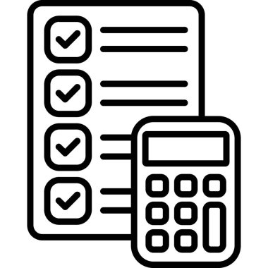 Kontrol listesi simgesi, vektör illüstrasyonu