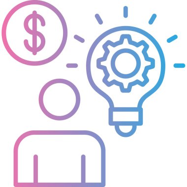 fikir simgesi, vektör illüstrasyonu