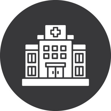 Hastane binası. Basit illüstrasyon