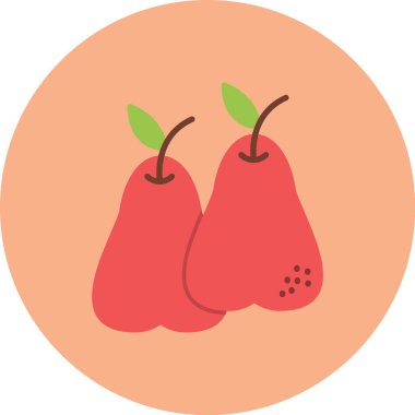 taze meyve düzlüğü simgesi, vektör, illüstrasyon