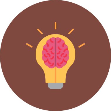 Beyin simgesi, modern tasarım illüstrasyonu