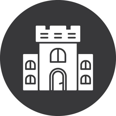 Şato. Web simgesi basit illüstrasyon