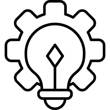 Anahat biçiminde fikir ampulü yenilik simgesi