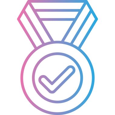 Madalya. Web simgesi basit illüstrasyon