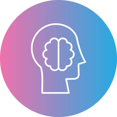 beyin ikonu vektör illüstrasyonu