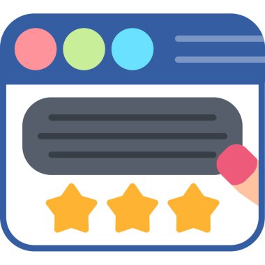 Web simgesi, vektör illüstrasyonunu gözden geçir