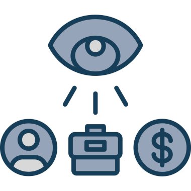 Göz simgesi vektör illüstrasyonu