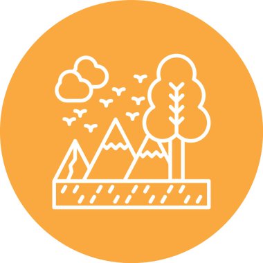 ağaç simgesinin vektör illüstrasyonu