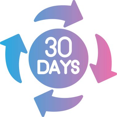 Simgeye gitmek için 20 gün kaldı, vektör illüstrasyon tasarımı