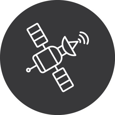 uydu simgesi vektör illüstrasyonu