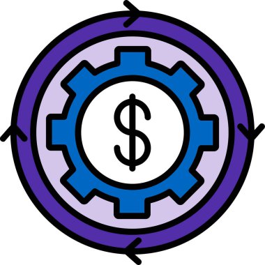 Dolar vektör simgesi modern basit vektör çizimi