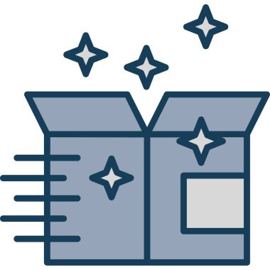 Hediye kutusu. Basit simge