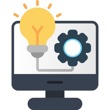 Bir fikrim var. Web simgesi basit illüstrasyon